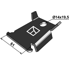 Verdrehsicherung - 70x70 - Stärke 4 - 0.260 kg