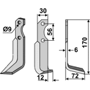Fräsmesser - rechts BER22R Bertolini by Muzzi