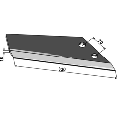 Aileron de rechange droite 036813 adaptable - BlackSteel©