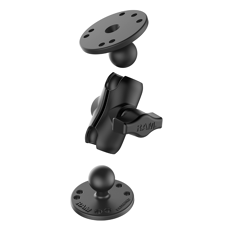 Support complet double platine ronde/bras court | RAM