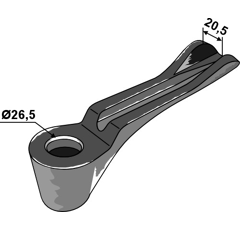 Protection d'étançon droite pour décompacteur LEMKEN 3513202 adaptable