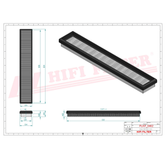 Filtre habitacle pour machine agricole SC 90341
