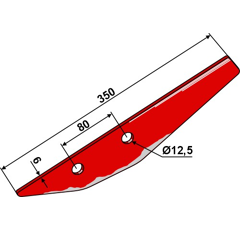 Grattoir 350 x 6 mm adaptable - Blacksteel©