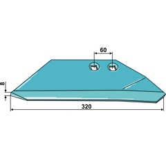 Flügelschar - rechts 101RAB05R Rabe Nachbau
