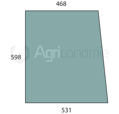 Vitre latérale D/G pour machine agricole FENDT 166810040200 adaptable