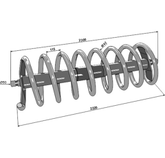 Rouleau spire D 2220 mm vibroculteur adaptable - BlackSteel©