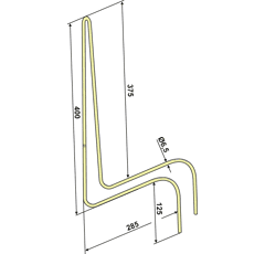 Dent de fenaison jaune pour CLAAS 9235780 adaptable - BlackSteel©