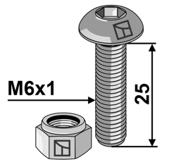 Flachrundschraube M6x1x25 mit Innensechskant