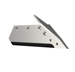 Soc carbure Droit à pointe boulonnée 14" avec aileron pour charrue KUHN HUARD 580884 adaptable