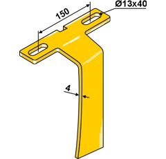 Racloir pour support à disque arrière adaptable
