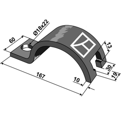 Bride de fixation pour HANKMO 97230564 adaptable - BlackSteel©