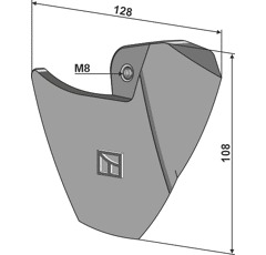 Soc droite pour semoir GASPARDO G19203980R adaptable - BlackSteel©