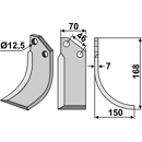 Fräsmesser Rechts 168 x 70 Muratori MUR19R Nachbau