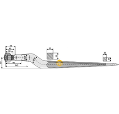 Silozinken für AP-Lader 104101 Nachbau