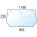 Vitre arrière pour machine agricole SAME 0.015.4272.0/10 adaptable