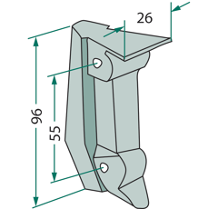 Clavette pour soc pour semoir BECKER 58383 adaptable