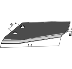Aileron de rechange gauche 205951 adaptable - BlackSteel©