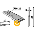 Couteau rotatif droit pour faucheuse KUHN 56151100 adaptable - Blacksteel©