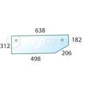 Vitre arrière pour machine agricole VALTRA 32054020 adaptable