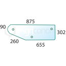 Vitre arrière pour machine agricole CASE IH 1535071C1 adaptable
