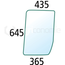 Pare-brise Dr. pour machine agricole NEW HOLLAND 87304259 adaptable