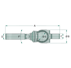 Rotule axiale pour tracteur JOHN DEERE AL60161 adaptable