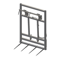 Pic bottes frontal 2000 mmpour type d'attelage JCB COMPACT adaptable