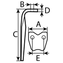 Dent gauche moulée pour herse rotative SICMA RH114G adaptable