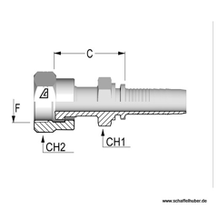 Pressnippel ORFS 9/16"-18UNF  DN06916ORFSIG Alfagomma