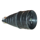 Fiche electrique femelle 20 A caoutchouc 3p+t sortie droite