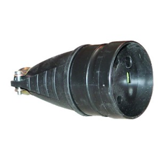 Fiche electrique femelle 20 A caoutchouc 3p+t sortie droite