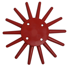 Etoile plastique pour bineuse à doigts Ø 250 mm rouge rigide - KULT