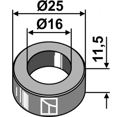 Entretoise 11,5x16 pour broyeur RÖLL adaptable - Blacksteel©