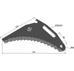 Ladewagenmesser für BERGMANN 002555B Nachbau