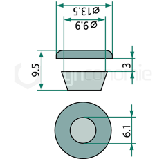 Embout d'essuis-glace 13,5 mm adaptable