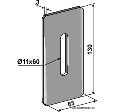 Abstreifer für Packerwalze 4904235N Krone Nachbau