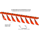 Abstreifschiene links mit 10 Abstreifern Nachbau