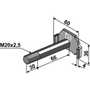 Bolzen 66x16 für Mulcher TEHNOS Nachbau  