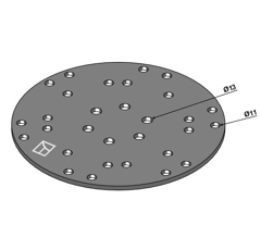 Disque d'accouplement 340 mm pour houe adaptable - BlackSteel©