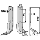 Fräsmesser Rechts 232 x 35 Bonfiglioli, Calderoni Nachbau