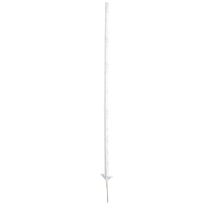Piquet en plastique blanc 1,55 m, 9 passe-fils, hauteur 1,30 m (vendu par 10) | PATURA