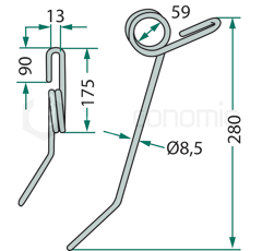 Peigne pour semoir KUHN 53039100 adaptable