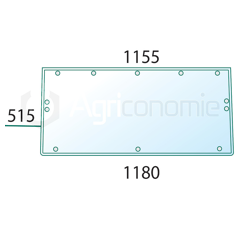 Heckscheibe - Landmaschine RENAULT 7700017670 - Nachbau