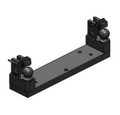 Zwangslenkung, beidseitig,mit Niederhalter, für Lagerbock 00.144.81.1,  AGCO-Grau, Scharmüller