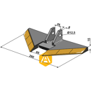 Soc à ailettes Carbure pour déchaumeur GREGOIRE BESSON 850111193 adaptable