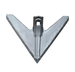 Soc de cultivateur patte d'oie avec plaquette carbure et renfort acier LEMKEN 3374356 adaptable