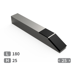 Embout de carrelet à souder carbure et plaquettes arrière TOUTES MARQUES 180x25 mm adaptable
