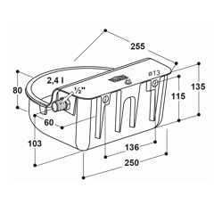 Abreuvoir à flotteur avec résistance 24V/40W 127K-H | SUEVIA