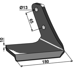 Aile droite - Blacksteel pour AMAZONE 78708826 adaptable