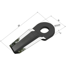 KM-Klinge gewölbt 128x50x4 mm Loch: 20 5x22 8 mm 56110300N Taarup Nachbau 